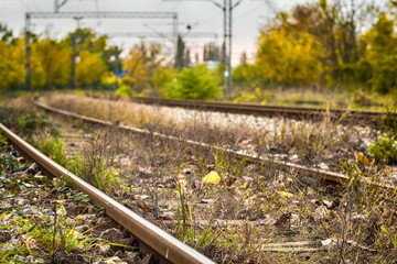 Fototapeta premium Photograph of a railway in Serbia 