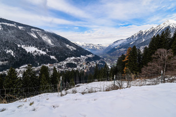 Bad gastein, a little village in the alps during winter