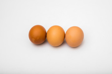 eggs in white background