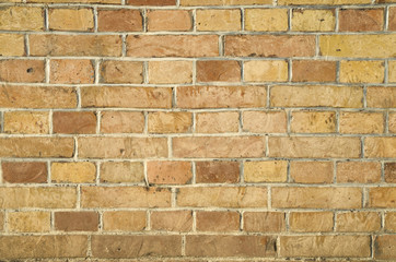 Old colorful brick wall closeup
