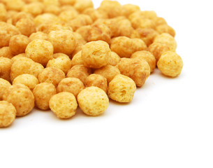 Sweeteted crunchy corn cereal made with real peanut butter