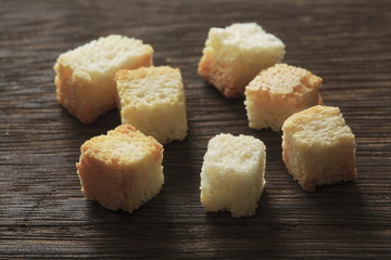 Croutons grain background