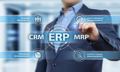 Enterprise Resource Planning ERP Corporate Company Management Business Internet Technology Concept