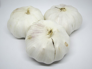 garlic isolated on white background