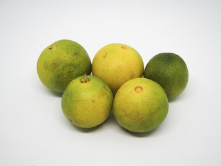 lemon lime isolated on white background