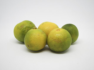 lemon lime isolated on white background
