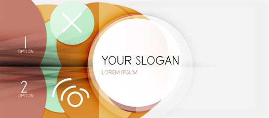 Naklejka premium Paper geometric circle banner template