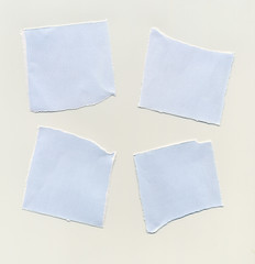 Torn paper pieces