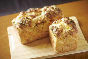 Loaf of corn and mayonnaise bread 