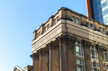 Fototapeta na wymiar The bank of Toronto building in Montreal downtown