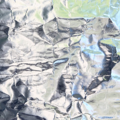 Silver foil with shiny surface for background