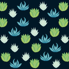 succulent plant seamless pattern