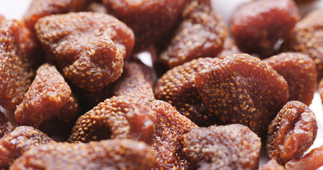 Dried Strawberries on plate