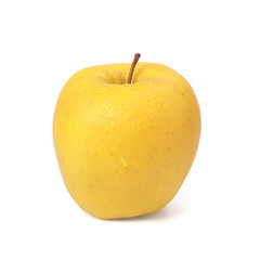 Yellow Apple isolated on white background. Golden apple isolated