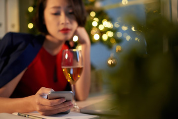 Checking smartphone for