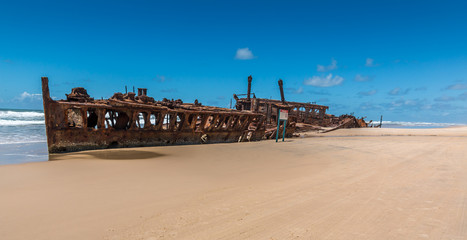 Maheno Ship Wreck on Fraser Island, Queensland.