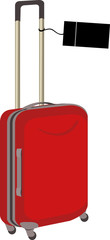 suitcase with tag