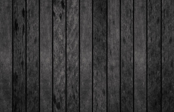 Black Wood fence or Wood wall background seamless and pattern