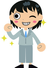 Child's office worker proud