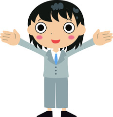 Child's office worker pleased