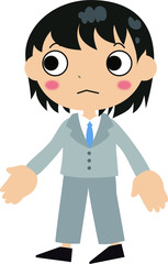 Child's office worker walk