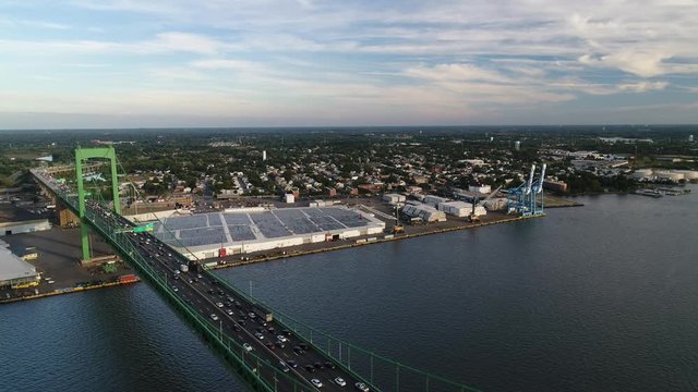 Aerial View Walt Whitman Bridge Delaware River South Philadelphia PA