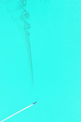Abstract white smoke from an incense sticks