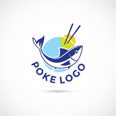 Poke Food Logo Logo Design. Vector Illustrator Eps. 10