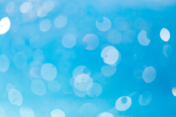 Beautiful blue water bokeh as an abstract background