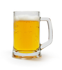 Beer on a white background.