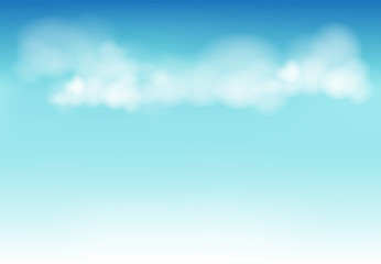 Naklejka na ściany i meble Blue sky with cloud for background, vector illustration