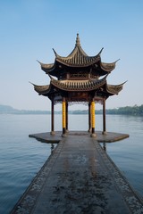Pavilion by the West Lake in Hangzhou City