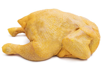 raw chicken isolated in white background