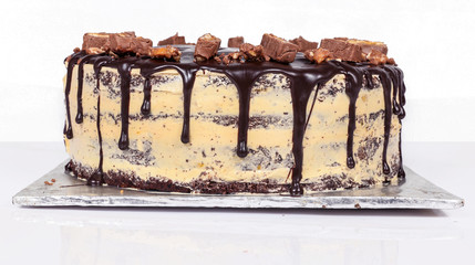 Chocolate Candy Topped Mocha Cream Cookies Butter Fudge Explosion Cake