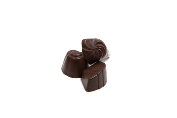 Chocolate tasty candies isolated