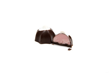 Chocolate tasty candies isolated