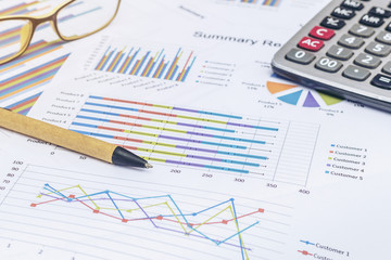 Obraz premium business chart report