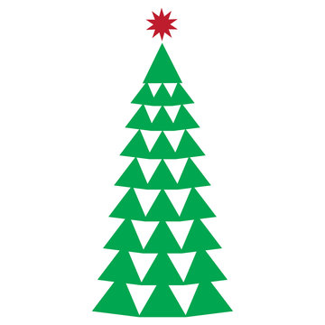 Vector image of a Christmas tree