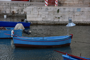 Fototapeta na wymiar Italy, Puglia, Monopoli. Port with fishing boats.