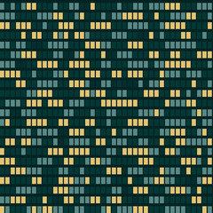 Seamless pattern of glowing windows of a night city, vector tiled texture
