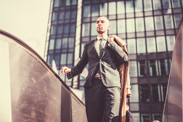 Black Businessman In La Defense Finance District, Paris