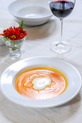 lobster tail cream sea soup