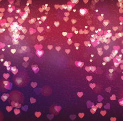 Valentine background with hearts