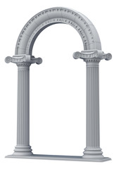 Ancient arch 3d render.