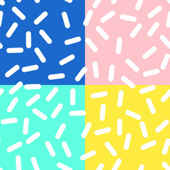 Retro Seamless Pattern in Memphis Style Design