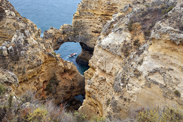 The Cathedral Grotto in Ponta de Piedade, Portugal