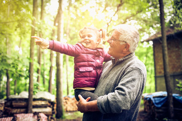 Fototapeta premium Fun in woods.