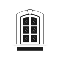 Window icon. Vector Illustration