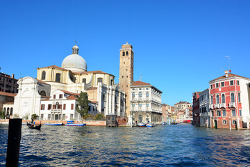Fototapeta na wymiar The Grand Canal in the Cannaregio district in Venice