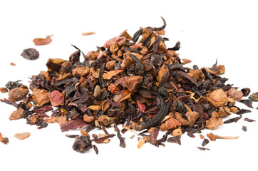 Früchtetee, Haufen, Nahaufnahme